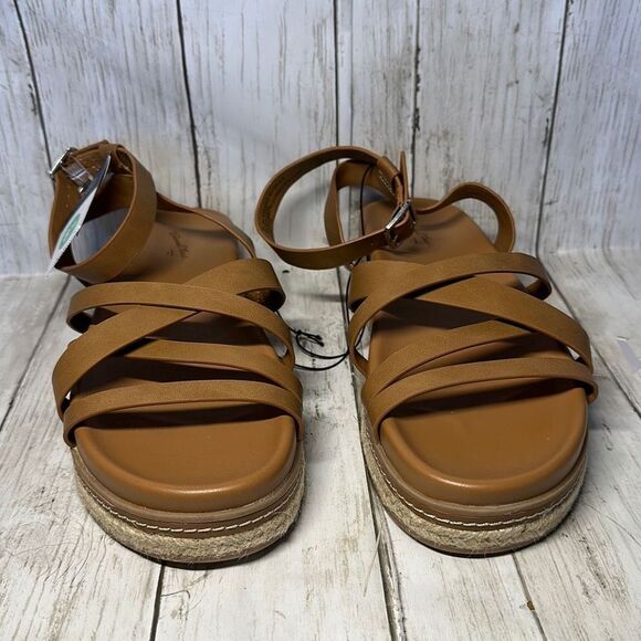 Universal Thread Women’s Tanna Platform Sandals Cognac size 8.5 - Picture 3 of 7